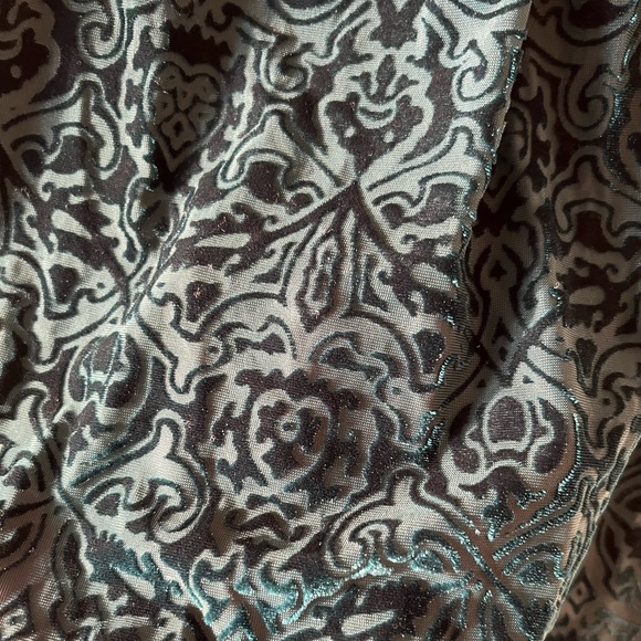 SOLD Green velvet/sheer top! - Picture 4 of 4